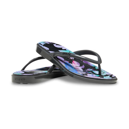 Crocs Miami Round Toe Dark Floral Flip ALT110