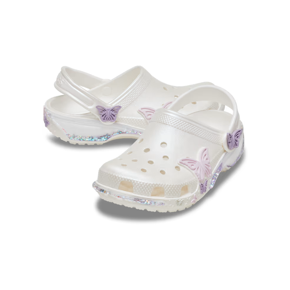 Crocs Toddler Classic Butterfly Sparkle Shaker Clog ALT110