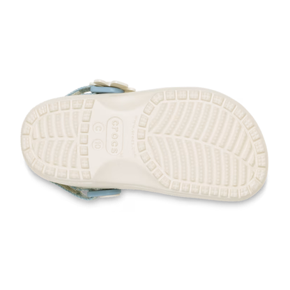 Crocs Toddler Classic Denim Flower Adjustable Backstrap Clog ALT130
