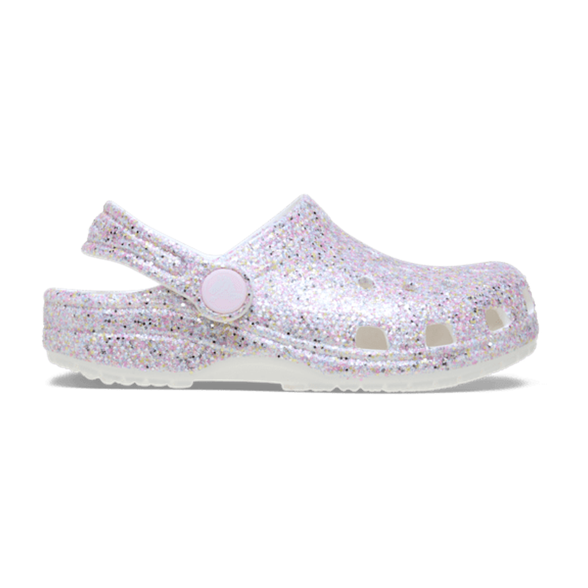 Toddler Classic Fantasy Glitter Clog - White