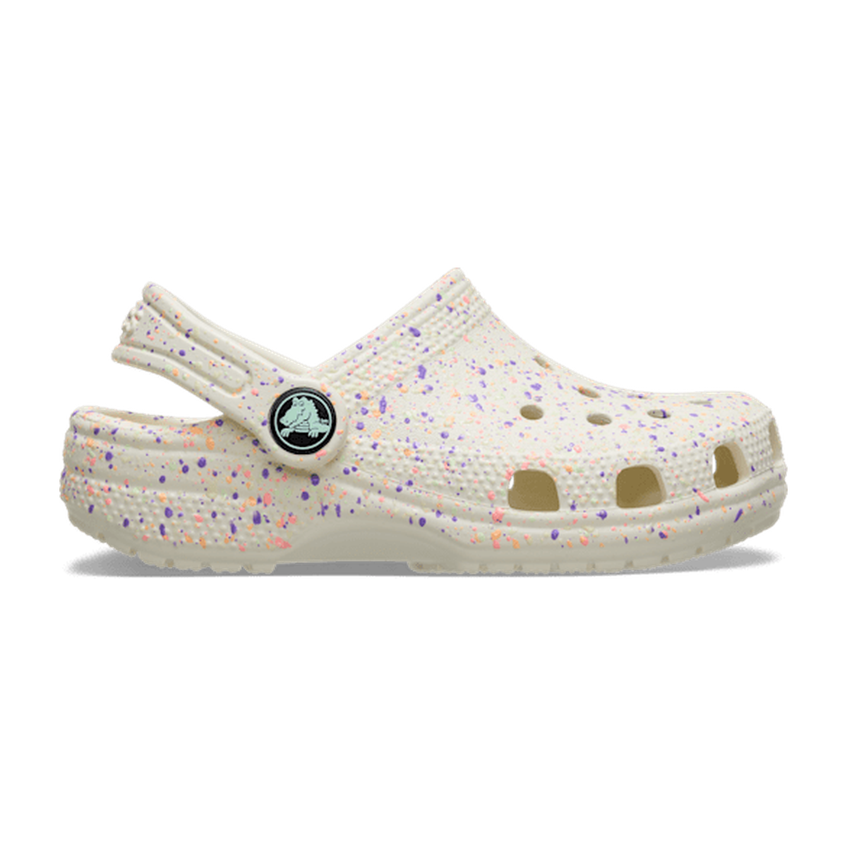 Toddler Classic Glow Paint Splatter Clog - Summit White/Multi