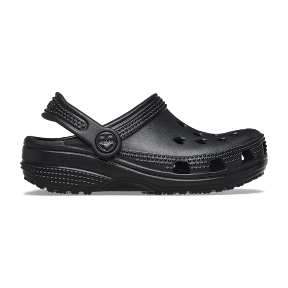Toddler Classic Hearts Cut Out Clog - Black