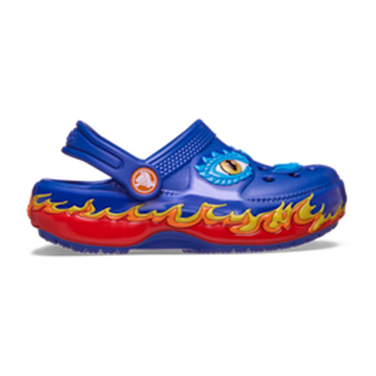 Toddler Classic IAM Dragon Lights Clog - Blue Bolt