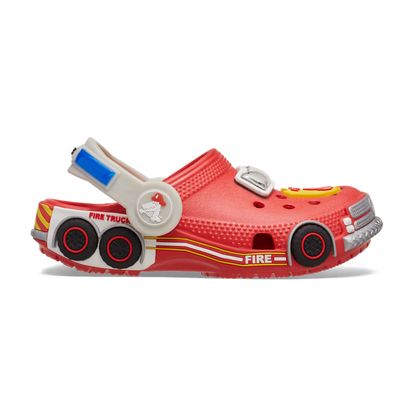 Crocs Toddler Classic IAM Fire Truck Lights Backstrap Clog ALT100