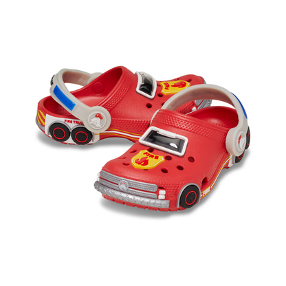 Crocs Toddler Classic IAM Fire Truck Lights Backstrap Clog ALT110