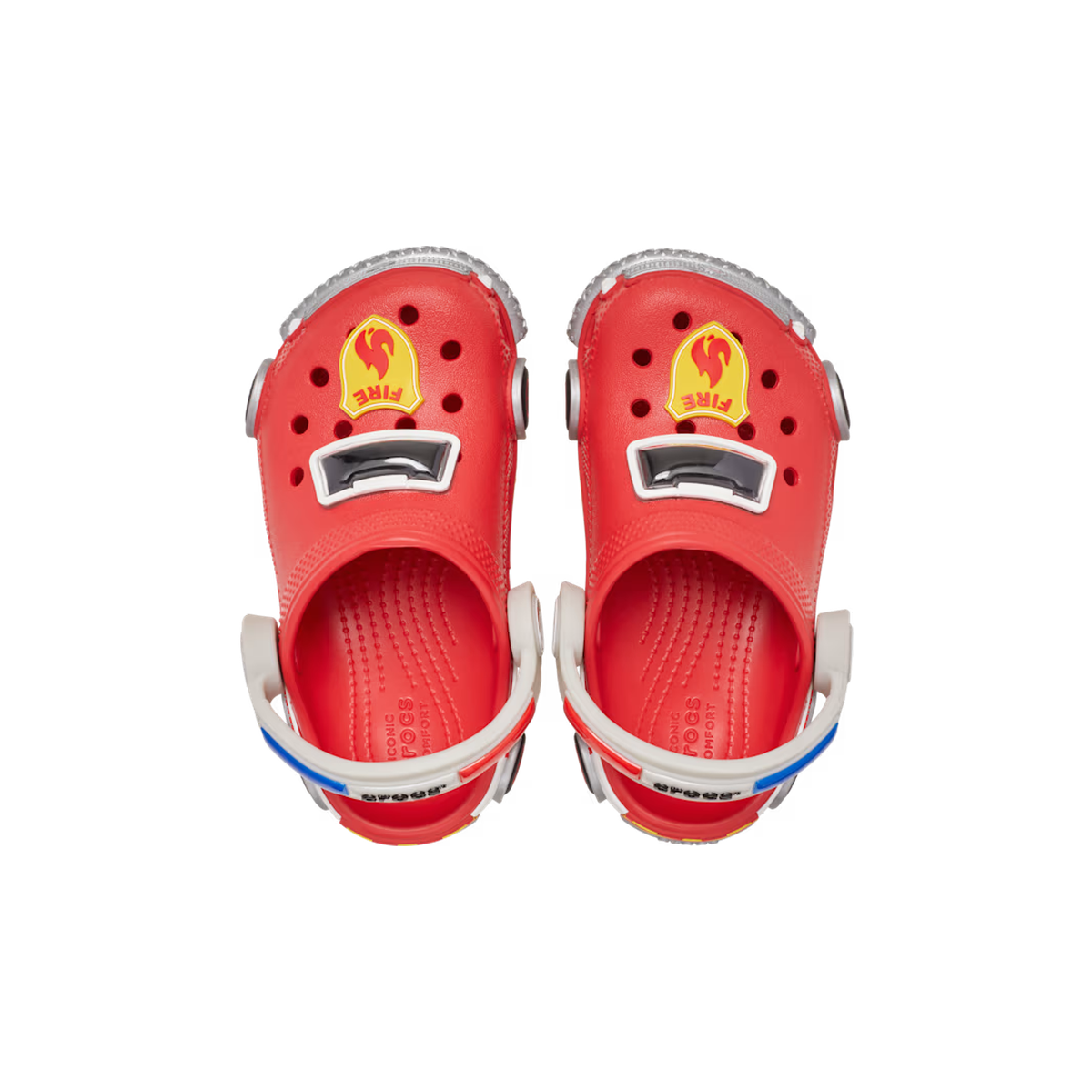 Crocs Toddler Classic IAM Fire Truck Lights Backstrap Clog ALT120