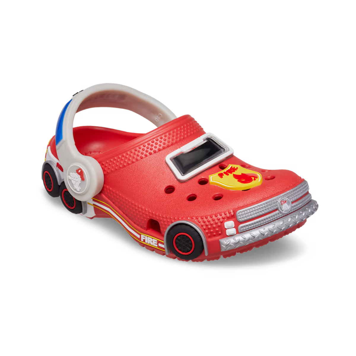 Crocs Toddler Classic IAM Fire Truck Lights Backstrap Clog ALT140