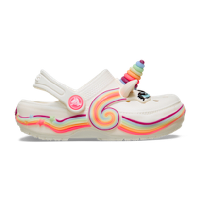 Toddler Classic IAM Unicorn Lights Clog - Chalk