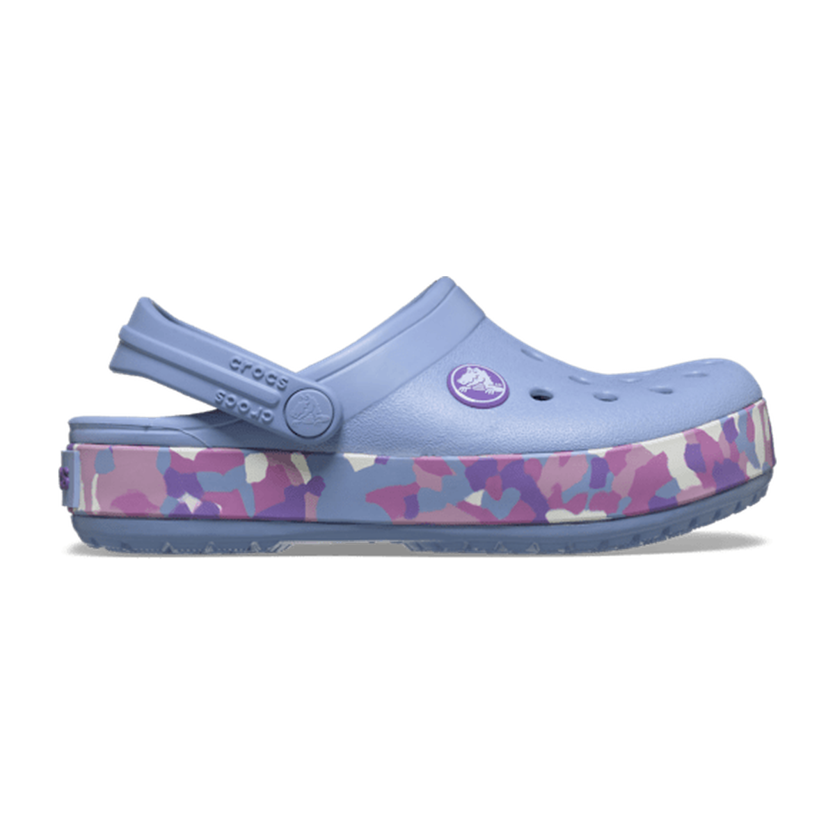 Toddler Crocband Glow Confetti Band Clog - Blue Haze/Multi