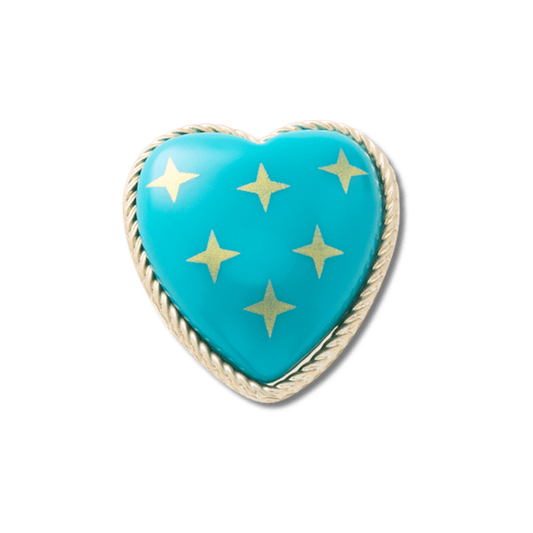 New Turquoise and Gold Heart