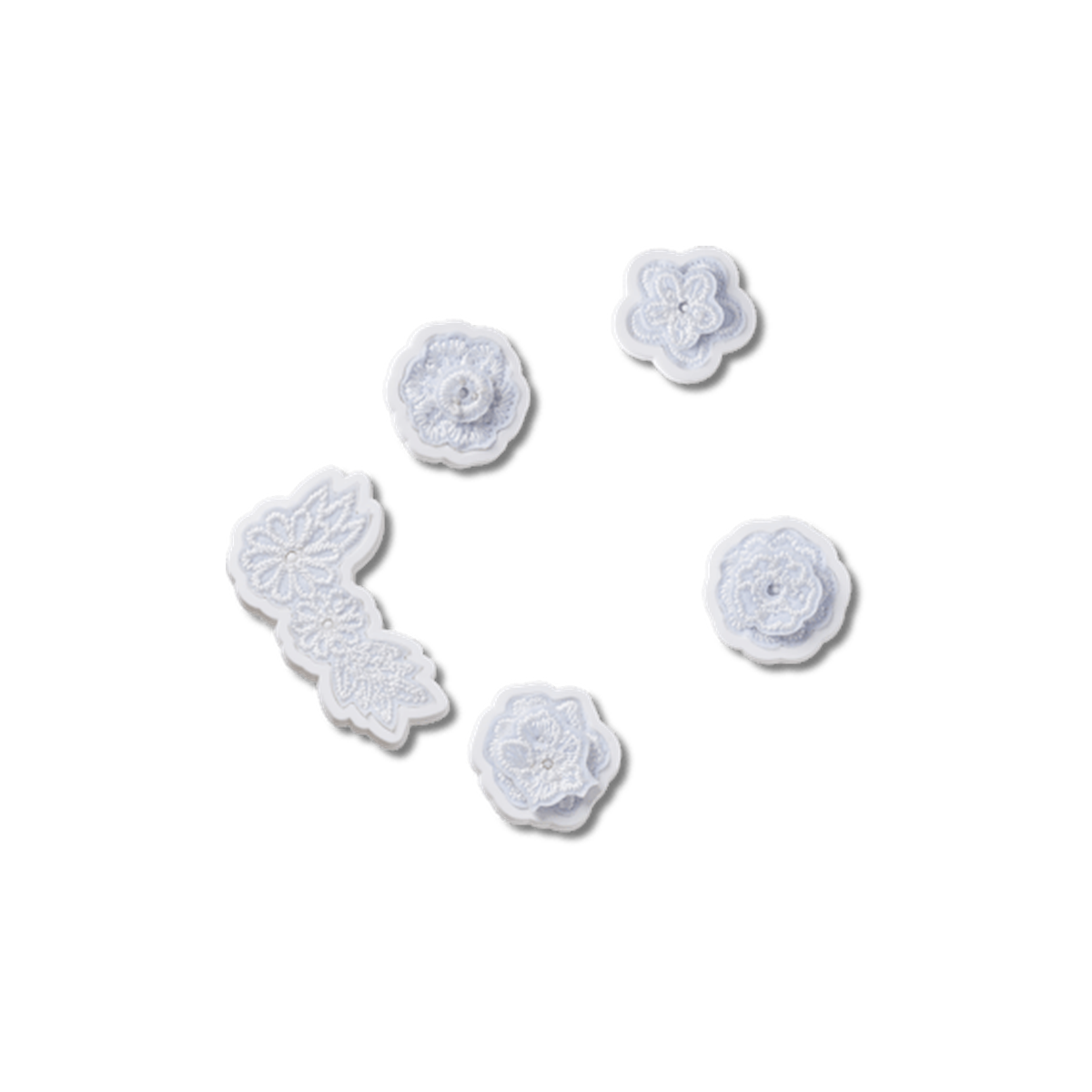 White Elegant Floral 5 Pack